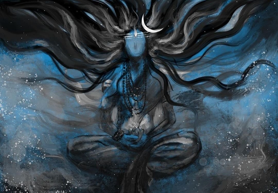 Shiva in deep dhyana